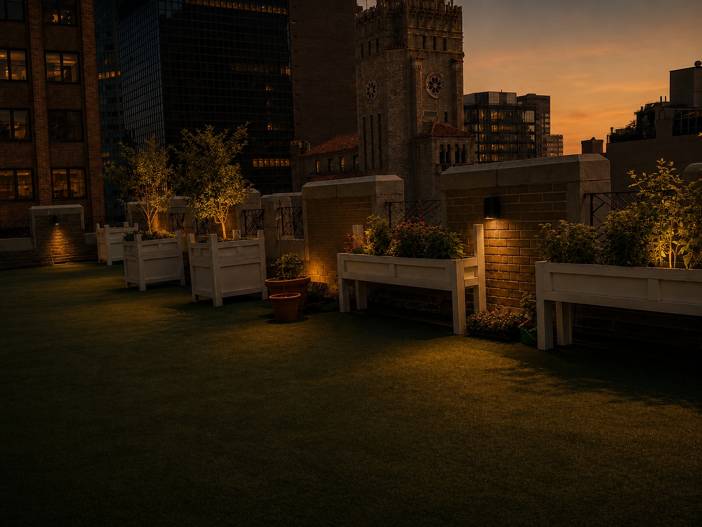 Garden flowers and planters